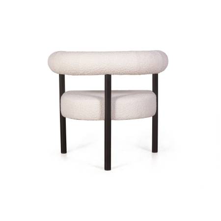 Кресло Бигги, букле Turin ivory / опоры черные