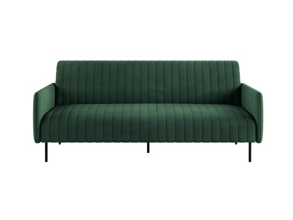 Baccara диван-кровать трехместный прямой с подлокотниками, бархат зеленый 19
