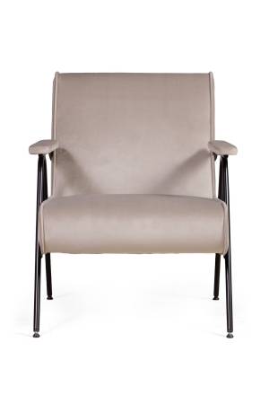 Энди кресло с мягкими подлокотниками, бархат пепельно-бежевый 25