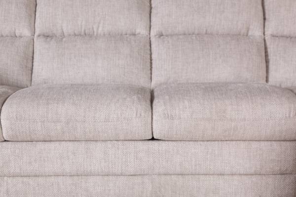 Сан-Ремо угловой диван-кровать с реклайнером, микромех Rozy ivory