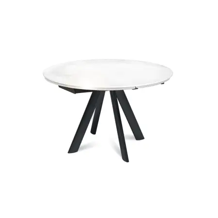 Стол круглый раскладной Орион (120+30+30), керамика глянцевая Snow Mountain