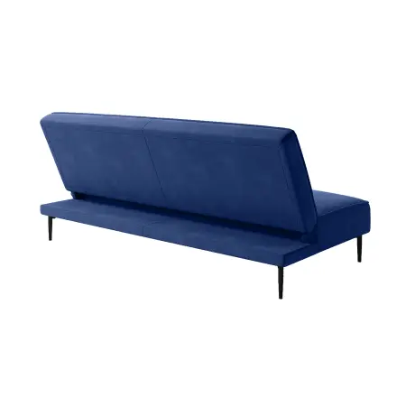 Эсте диван-кровать трехместный, прямой, без подлокотников, велюр синий Velutto 26