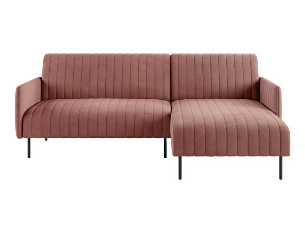Baccara диван-кровать с шезлонгом, с подлокотниками, бархат пудровый 15