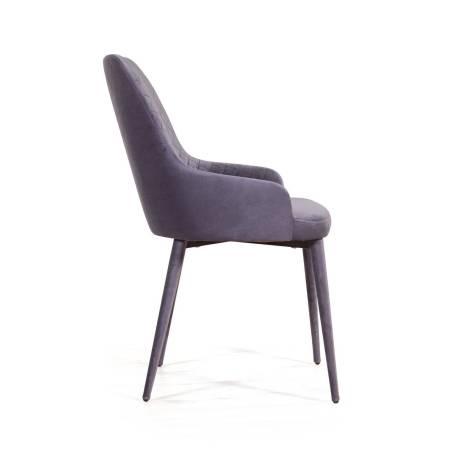 Стул Дуглас люкс, комплект (4шт), бархат серый 27