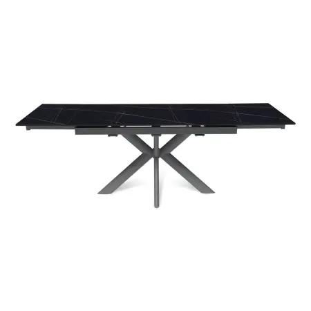 Стол раскладной Strong (140+40+40), керамика матовая Black Gold