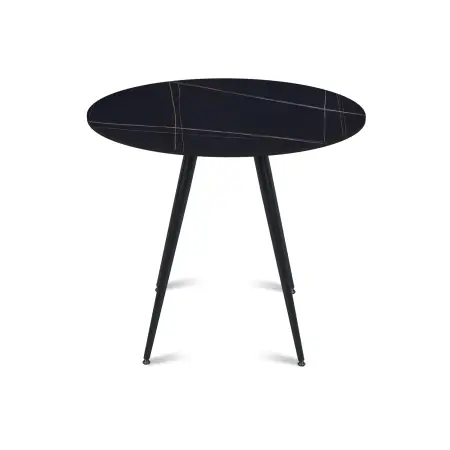 Стол круглый НИК 80, керамика керамика матовая Black Gold