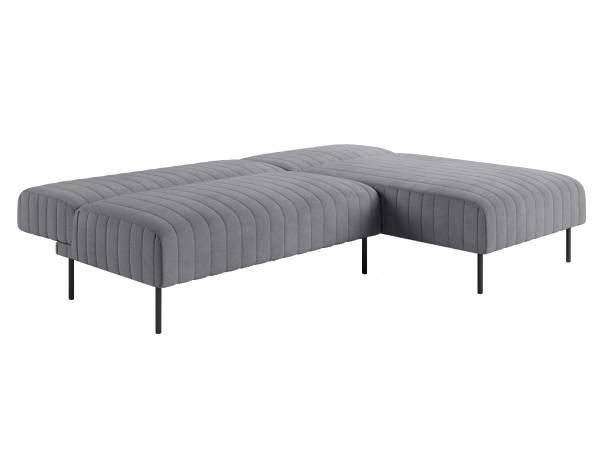 Baccara диван-кровать с шезлонгом, без подлокотников, бархат 03