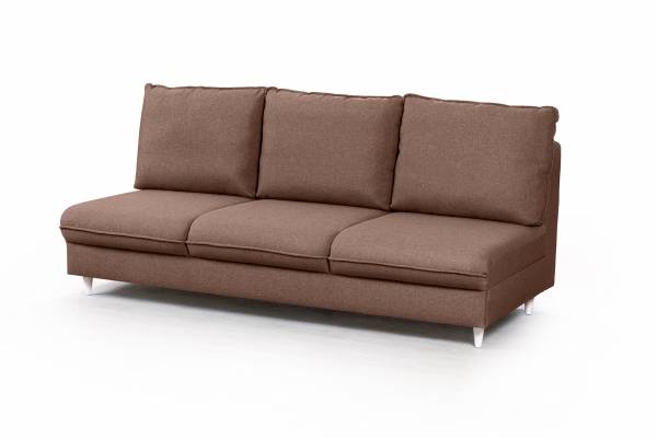 Hans диван-кровать прямой без подлокотников рогожка коричневый