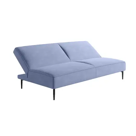 Эсте диван-кровать трехместный, прямой, без подлокотников, велюр серый Velutto 46
