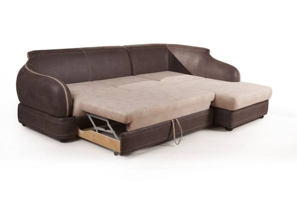 Napoli (Неаполь) диван-кровать с шезлонгом, замша